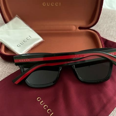 gucci green and red stripe sunglasses|Gucci sunglasses red green Stripe.